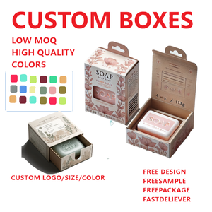 Boîte d'emballage de savon biodégradable personnalisée avec tiroir coulissant carré, pot de <span class=keywords><strong>beurre</strong></span> corporel de luxe, design portable, doublure en éponge - Product Image 2