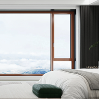 Ventanas de vidrio de aluminio de diseño de gama alta Ventanas de vidrio de aluminio con acristalamiento de doble impacto templado para el hogar Villas de lujo