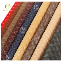 2-8MM broderie de luxe personnalisée PU PVC Faux cuir matelassé avec éponge pour canapé literie décoration de meubles