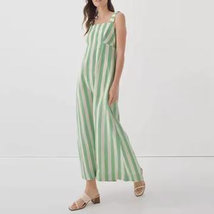 Nouvelle robe d'été de haute qualité pour femme, style Y2K, style doux, sans manches, col carré, robe maxi en lin, robe modeste - Product Image 3