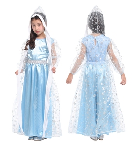 <span class=keywords><strong>Costume</strong></span> da Principessa <span class=keywords><strong>Elsa</strong></span> da Sogno, Stile Fiocco <span class=keywords><strong>di</strong></span> Neve Azzurro, in Poliestere, per Halloween e Cosplay, per Bambine e Neonate - Product Image 1