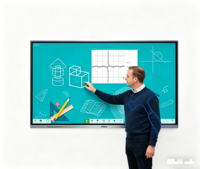 Écran tactile interactif éducatif infrarouge de 40 pouces avec éclairage LED 3D, compatible avec les démonstrations pédagogiques multi-personnes