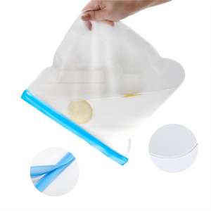 Huamaohengchun Paquete de 6 Bolsas Reutilizables para Congelador de un Galón, de Plástico PE, Aptas para Lavavajillas, Libres de BPA, a Prueba de Fugas, para Almacenamiento de Alimentos - Product Image 2