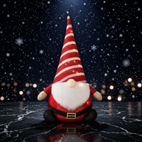 Figurine de Père Noël en fer animée à LED, motif de dessin animé fait main, pliable, gnome 3D, pour jardin extérieur, cour, pelouse, décorations de Noël