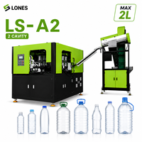 Machine de soufflage automatique motorisée PLC à 2 cavités LS-A2 pour la fabrication de bouteilles PET jusqu'à 2L pour eau et jus