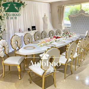 Venta al por mayor de acero inoxidable MDF superior de lujo mesa de comedor y sillas conjuntos - Product Image 6