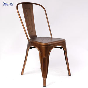 Chaise <span class=keywords><strong>Marais</strong></span> Moderne Vintage Industrielle Durable en Métal pour Extérieur, Salle à Manger à Dos Latte, Jardin, <span class=keywords><strong>Bar</strong></span>, Hôtel, Salon Commercial - Product Image 4