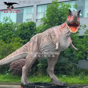 Jurassic real size animatronic dinosaur for outdoor nature theme park