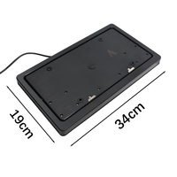Support de plaque d'immatriculation universel télécommandé en acier inoxydable avec couvercle escamotable, norme américaine, pour affichage de véhicules