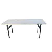Table pliante rectangulaire en aluminium portable 30x72 pouces pour églises, écoles, bureaux