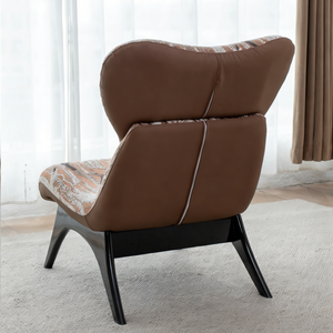 เก้าอี้พักผ่อนดีไซน์หรูหราทันสมัย หุ้มเบาะแบบ Wingback ลายโดดเด่น <span class=keywords><strong>ขา</strong></span>โลหะ - Product Image 4