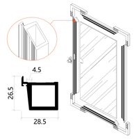 6063 profilés en aluminium anodisé moderne minimaliste luxe personnalisé métal Invisible cadres de porte pour placard en verre armoire armoire