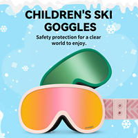 OEM ODM Lunettes de ski personnalisées LUCKYBOO L4, anti-éblouissement, résistantes aux rayures, sangle antidérapante, revêtement iridium, anti-buée, snowboard