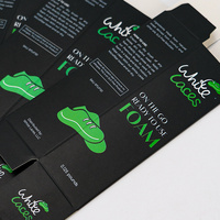Boîte à lacets personnalisée avec logo, imperméable, noire, impression couleur, emballage de produit de haute qualité, boîte en papier