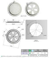 Grille de protection de ventilateur en acier inoxydable SUS304 résistante à la corrosion SK5-0125-SN01, usinée par vibration pour chambre d'essai
