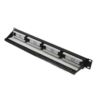 Panneau de brassage 24 ports 1U 19 pouces pour montage en rack |   Cat6/Cat 5e UTP non blindé |   Gestion des câbles Ethernet pour les télécommunications et les réseaux, coloré