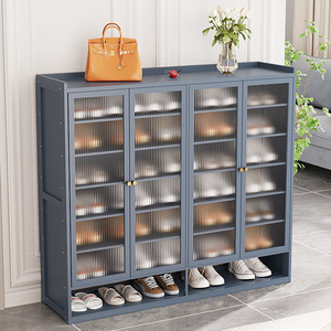 <b>Shoe</b> Cabinet With Glass Doors <b>Space</b> <b>Saving</b> Entryway <b>Storage</b> For Home Use Adult And Elderly - Product Image 1