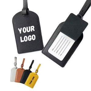 Soft Faux Leather <b>Name</b> Luggage <b>Tags</b> Most Popular Baggages <b>Tag</b> With Buckle - Product Image 1