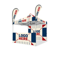 Tente pliante robuste 5x5m la plus résistante, imperméable, pour publicité extérieure, avec logo personnalisé imprimé et sacs à roulettes