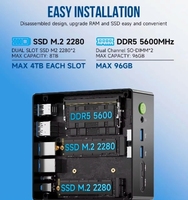 GMKtec K8 Plus R7 8845HS MINI PC Win 11 Pro DDR5 5600Mhz PCIe4.0 Nvme SSD WIFI6 BT5.2 Mini PC Gamer Ordinateur