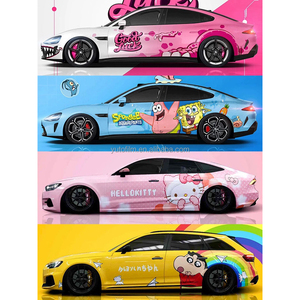 Satin Selfadhesive Tự Chữa Bệnh Anime Racing Khuyến Mại Chất Lượng Cao Pet Tùy Chỉnh Đầy Đủ Cơ Thể Xe Bọc Vinyl In Cuộn Cho Xe - Product Image 1
