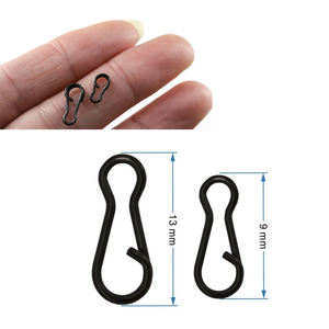 Chine Boutique <span class=keywords><strong>de</strong></span> pêche 2 tailles Matt Black Steel Carp Fishing Snap Quick Clip à vendre - Product Image 1