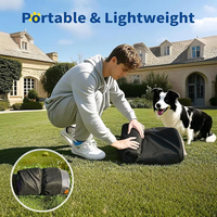 Lit gonflable d'extérieur pour chiens et chats de petite taille, imperméable, solide, été, fond antidérapant, vert, 36x27 pouces, housse amovible