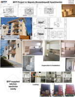 Lemari dapur Modular dapur ukuran kecil MDF Modern pemasok furnitur desain kabinet dapur putih elegan untuk proyek