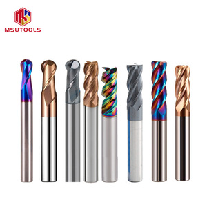 Frese a Testa Sferica con Raggio d'Angolo in Carburo di Tungsteno HRC 45 55 65 a 2/4 Taglienti per Fresatura CNC - Product Image 1