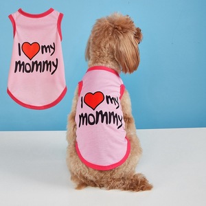 Venta al por Mayor de Ropa para Perros, Camiseta con la Frase 'I Love My Daddy, I Love My Mommy' para Perros <span class=keywords><strong>y</strong></span> Gatos, Disfraz para Cachorros Pequeños - Product Image 2