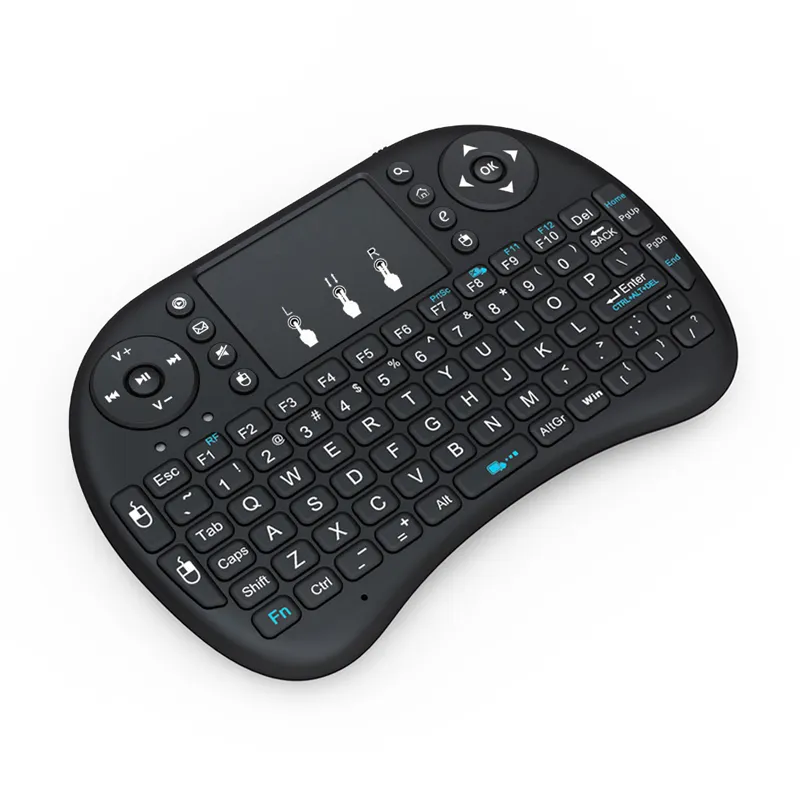 Hot selling Backlight 2.4GHz i8 mini Wireless Keyboard Touch Pad i8 air fly mouse Backlit Keyboard for android tv box