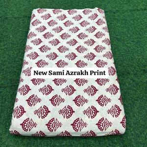 Tissu imprimé Sami Azrakh en pur coton indien, résistant à la décoloration, texture douce, adapté aux vêtements de mode et à l'artisanat, IndiaArt - Product Image 4