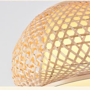 Grande suspension en bambou, abat-jour rond en bambou, couvre-lampes et abat-jour, lustre suspendu - Product Image 4