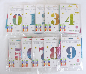 <span class=keywords><strong>Globos</strong></span> al por Mayor, Números del 0 al 9, Decoración de Cumpleaños, <span class=keywords><strong>Globos</strong></span> de Número Inflables de Papel de Aluminio - Product Image 6