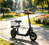Trottinette électrique pliable légère, sans balais, numérique, 12 Ah, étanche, avec siège ergonomique pour hommes, femmes et étudiants