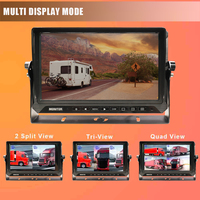 10 4 CH Quad Truck Monitor con DVR incorporado, soporte 720P, 1080P AHD CVBS Cámara Híbrida