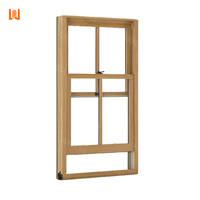 Résidentiel Salon Intérieur Fenêtres sur mesure Maison Fenêtre à double suspension Fenêtres en bois plaquées d'aluminium