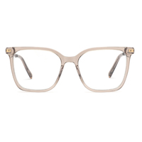 Haute qualité grand cadre acétate lunettes mode couleur forme carré temples conception couleur contraste correspondant