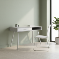 Bureau d'ordinateur moderne avec cadre métallique et tiroirs, idéal pour iPhone, iPad, MacBook Air – Prix usine
