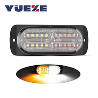 20 LED-Blitzleuchten Auto-Notfall-Blinklicht 12V 24V Stroboskope für Auto DRL LKW Bernsteinfarbene Signallampe