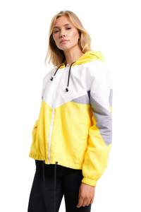 Chaqueta universitaria de verano a la moda para mujer, cortavientos con capucha fina, patrón de cuello levantado, decoración de talla grande elegante - Product Image 4