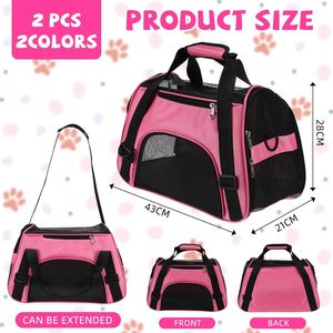 <b>Pet</b> Reflective Airline Approved Durable Breathable Foldable Soft Sided Mesh Outdoor <b>Pet</b> Dog <b>Carrier</b> Carrying Travel Bag - Product Image 4