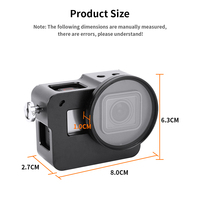 HONGDAK boîtier en alliage d'aluminium cadre étui de protection pour GoPros 5 6 7 avec couvercle de lentille UV accessoire de caméra d'action