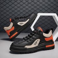 Chaussures de marche d'extérieur haut de gamme pour hommes en PU, décontractées, confortables, tendance, durables, en tissu épais, plates, pour l'été