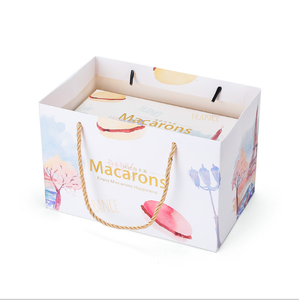 Eco takeaway food packaging box retail pie cake pastry packaging boxes macarons cookie box with custom logo