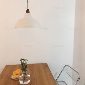 Vintage Wabi Sabi Style Pendant <b>Light</b> White Round E27 LED 35cm For Restaurant Tea Room - Product Image 3