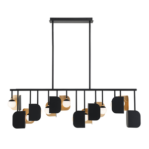 Lámpara Colgante Negra Larga para Techo Alto, Decoración Nórdica para Sala de Estar, <span class=keywords><strong>Comedor</strong></span>, Isla de Cocina - Product Image 1