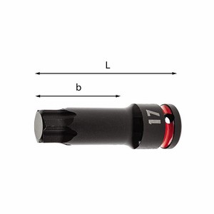 Douille USAG 234 1/2 MX avec fonction hexagonale 78 mm L Norme ISO 1174-2 - Product Image 1