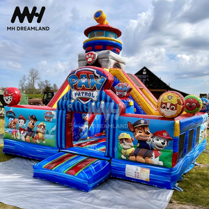 Castillo Inflable Gigante para Exteriores con Obstáculos, Pared <span class=keywords><strong>de</strong></span> Escalada y Diseño <span class=keywords><strong>de</strong></span> <span class=keywords><strong>Patrulla</strong></span> Canina, Ciudad <span class=keywords><strong>de</strong></span> Diversión para Niños y Adultos - Product Image 2