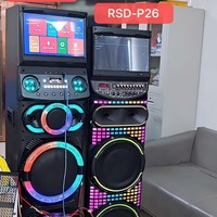 Système de sonorisation KTV portable RSD 12 pouces avec haut-parleur vidéo en bois haute puissance alimenté par batterie pour karaoké et danse carrée, avec télécommande